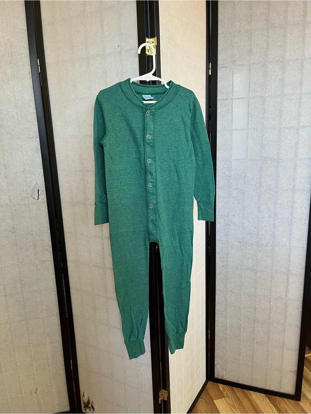 Green Thermal Onesie Pajamas